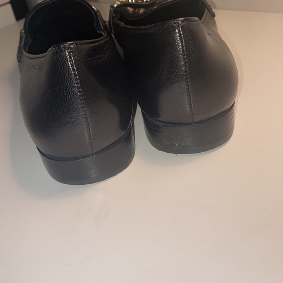 Tory Burch | black Leather Chain-Link Accents Loafers | size 7.5 - Picture 8 of 13